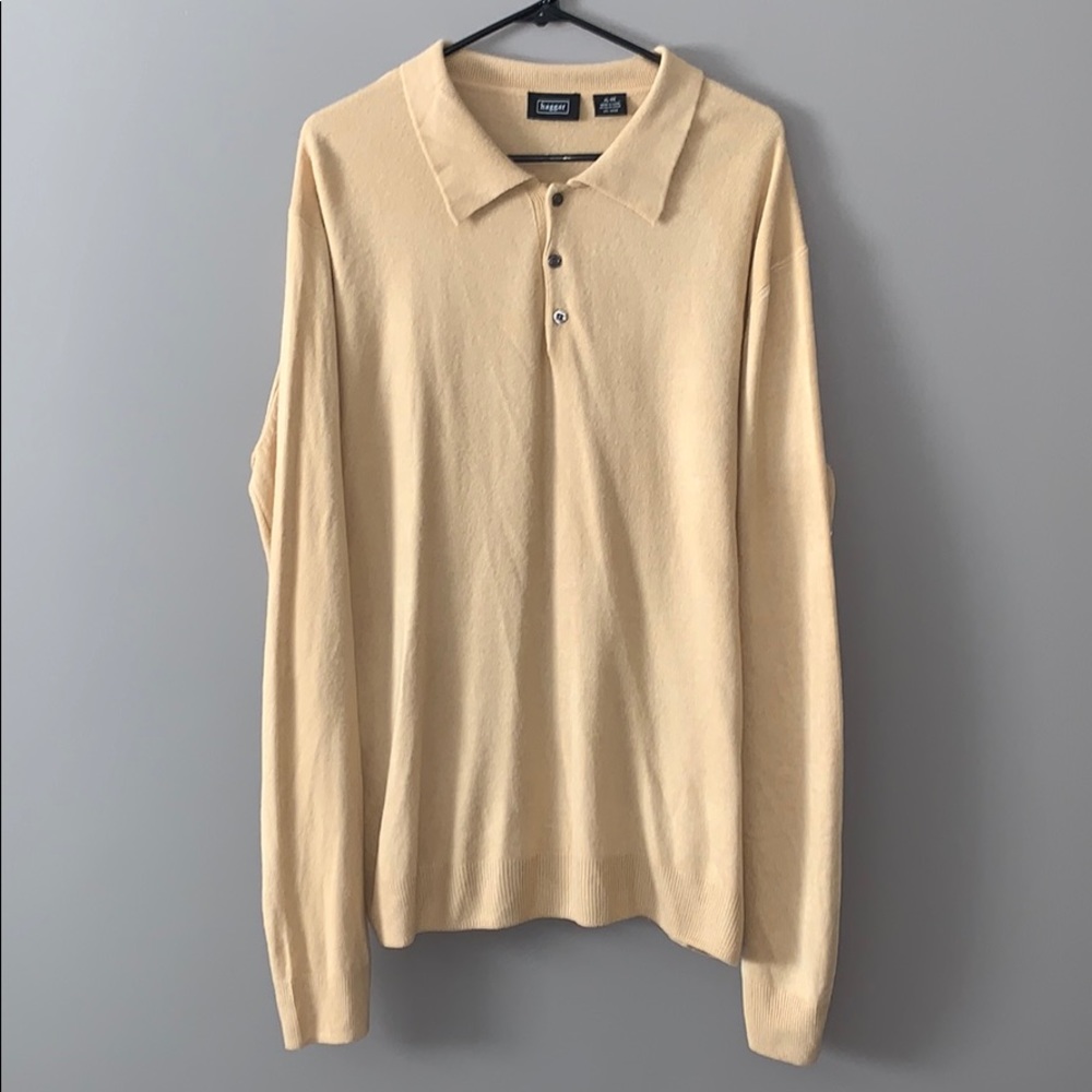 Haggar long sleeve quarter button up Sz-L